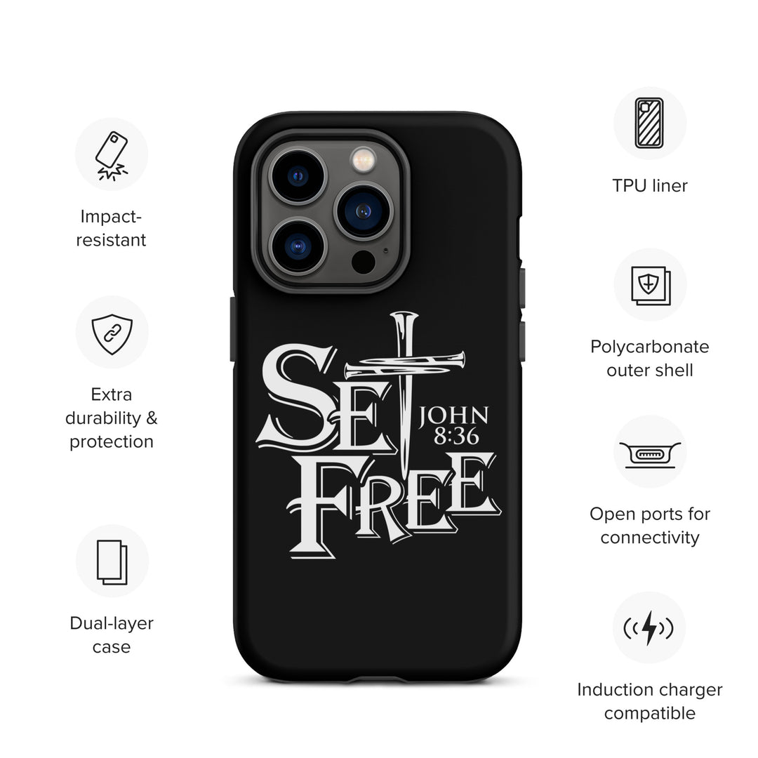 Christian Phone Case Set Free Black for iPhone® iPhone® Phone Cases   