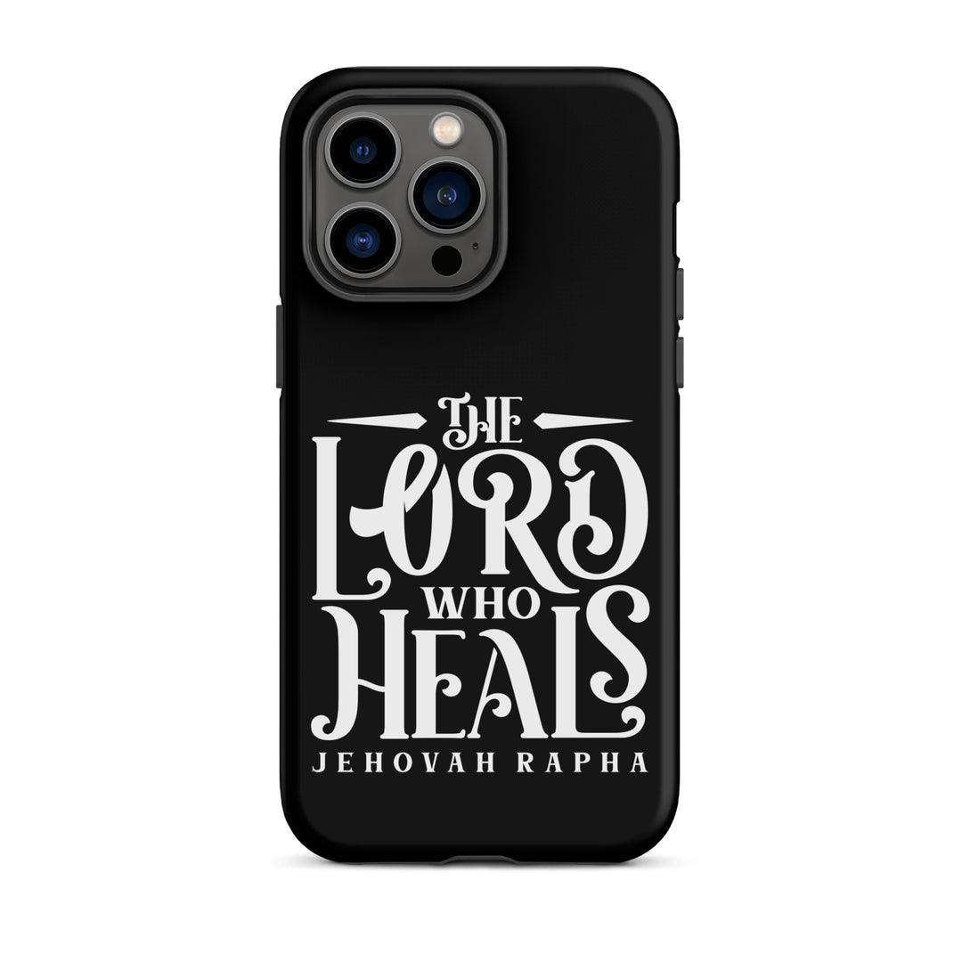 Christian Phone Case The Lord Who Heals Black for iPhone® iPhone® Phone Cases Matte iPhone 14 Pro Max 