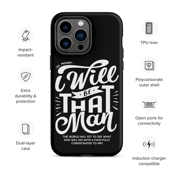 Christian Phone Case I Will Be That Man Black for iPhone® iPhone® Phone Cases   