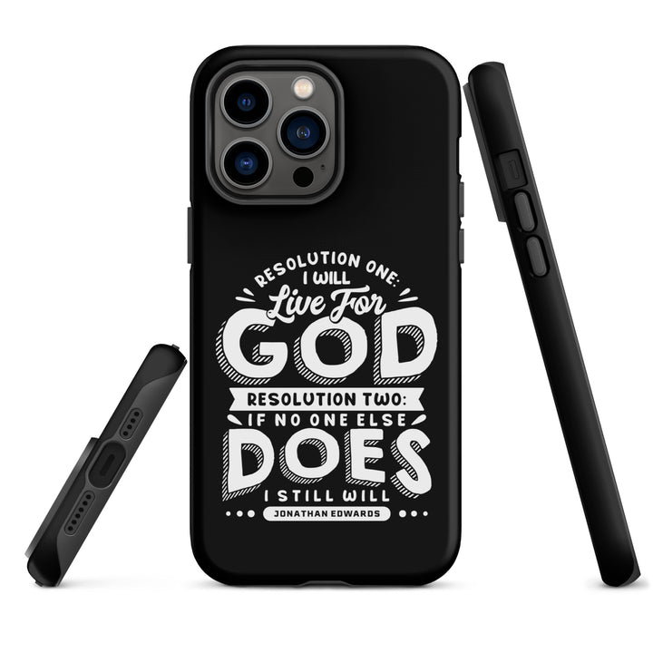 Christian Phone Case Live For God Black for iPhone® iPhone® Phone Cases   