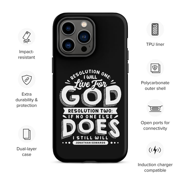 Christian Phone Case Live For God Black for iPhone® iPhone® Phone Cases   