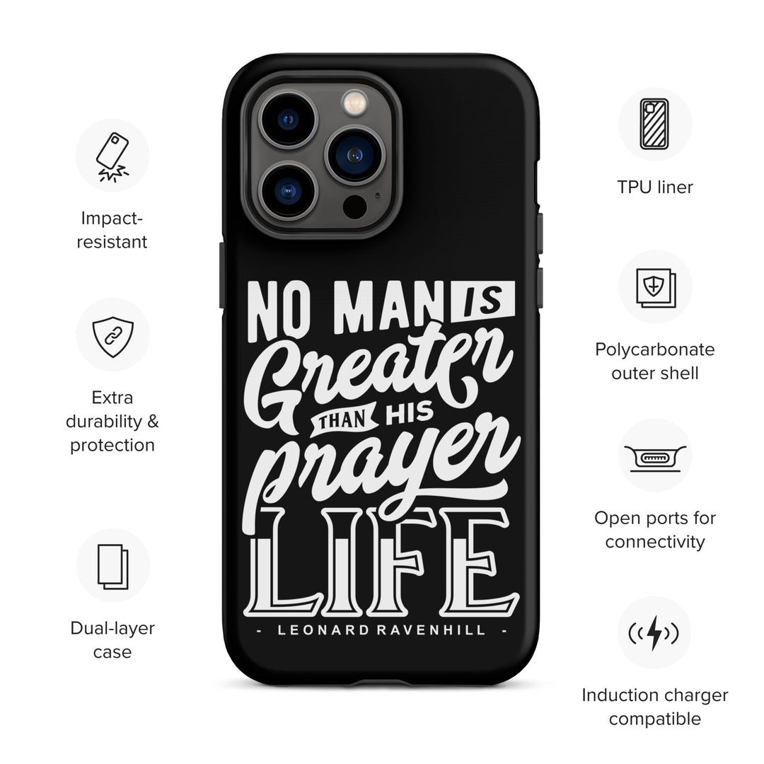 Christian Phone Case Prayer Life Black for iPhone® iPhone® Phone Cases   