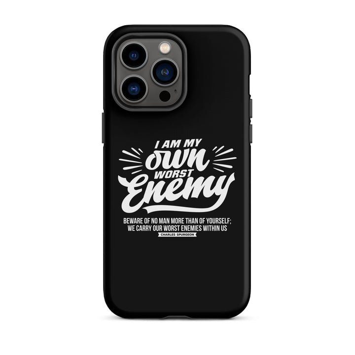 Christian Phone Case Worst Enemy Black for iPhone® iPhone® Phone Cases Matte iPhone 14 Pro Max 