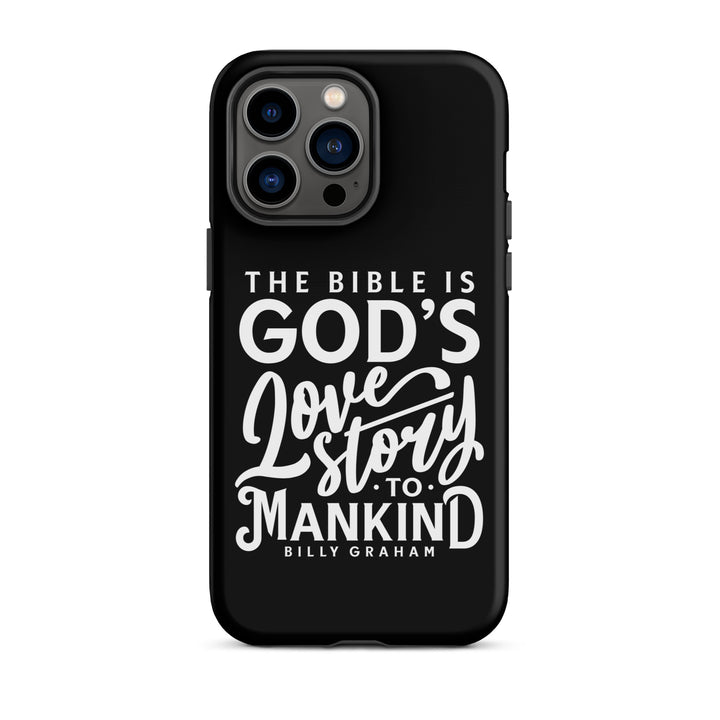 Christian Phone Case God's Love Story Black for iPhone® iPhone® Phone Cases Matte iPhone 14 Pro Max 