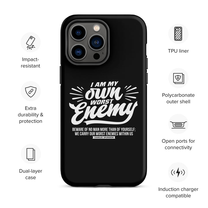 Christian Phone Case Worst Enemy Black for iPhone® iPhone® Phone Cases   