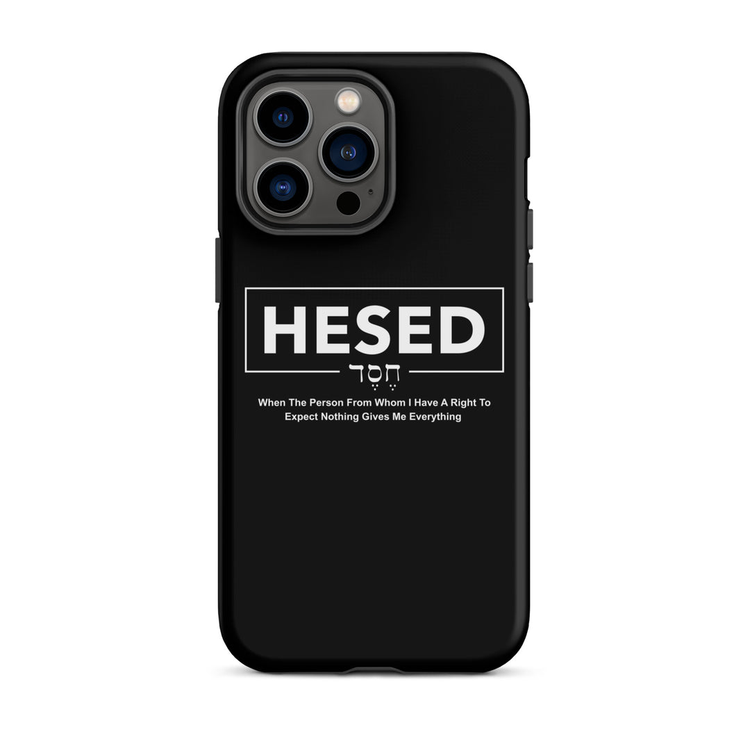 Christian Phone Case Hesed Everything Black for iPhone® iPhone® Phone Cases   