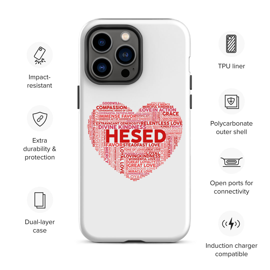 Christian Phone Case Hesed Heart White for iPhone® iPhone® Phone Cases   