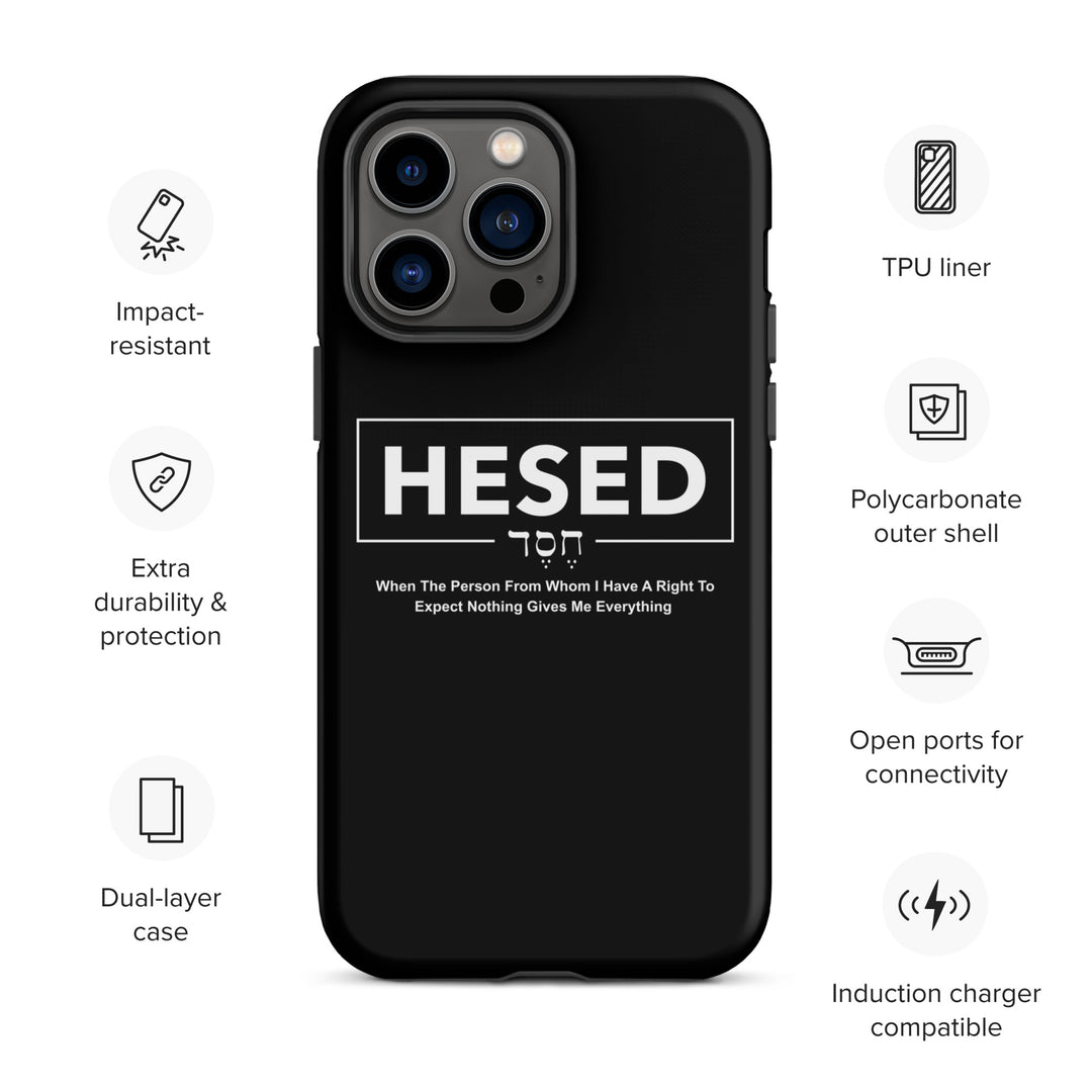 Christian Phone Case Hesed Everything Black for iPhone® iPhone® Phone Cases   