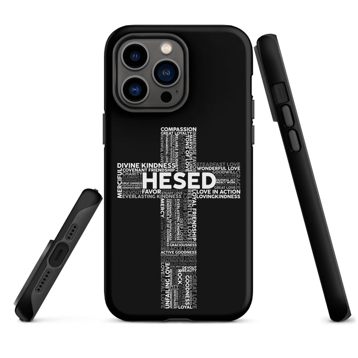 Christian Phone Case Hesed Cross Black for iPhone® iPhone® Phone Cases   