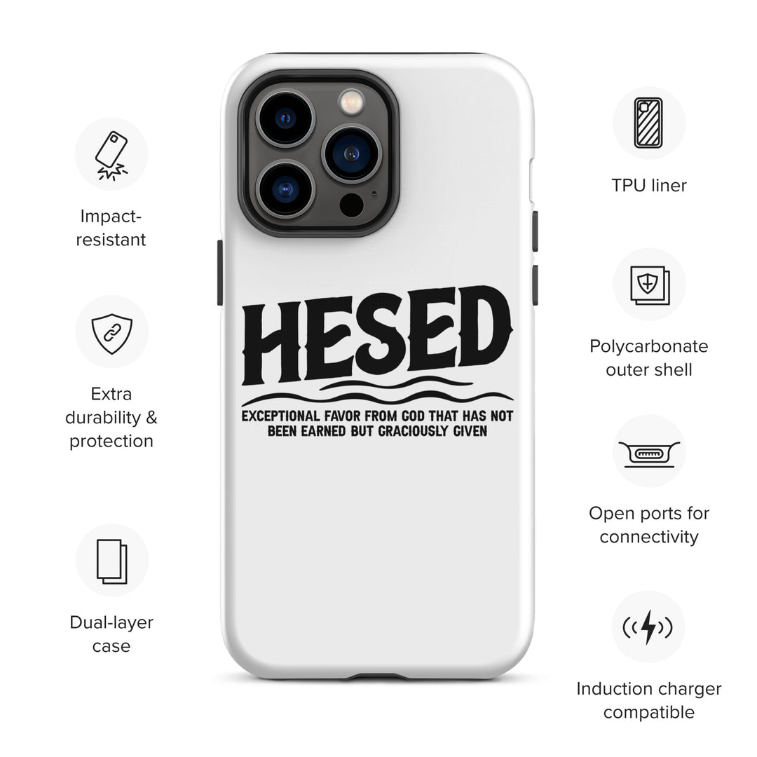 Christian Phone Case Hesed Exceptional Favor White for iPhone® iPhone® Phone Cases   