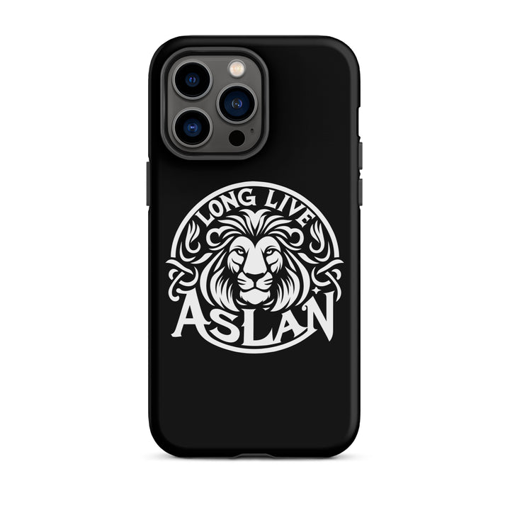 Christian Phone Case Long Live Aslan Black for iPhone® iPhone® Phone Cases Matte iPhone 14 Pro Max 