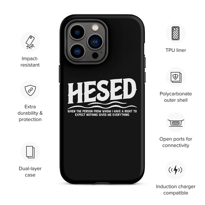 Christian Phone Case Hesed Everything Black for iPhone® iPhone® Phone Cases   