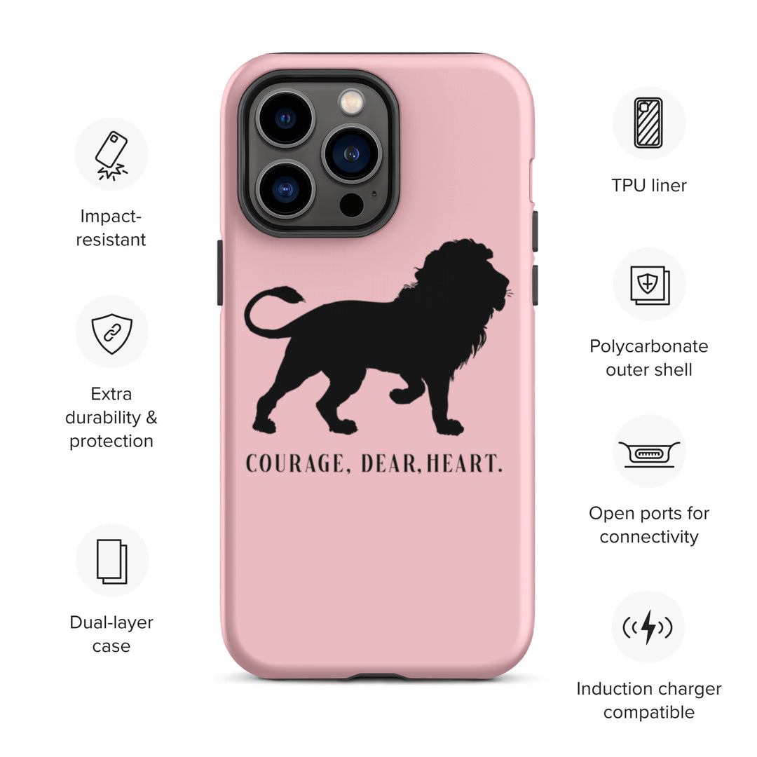 Christian Phone Case Courage Dear Heart Pink for iPhone® iPhone® Phone Cases   