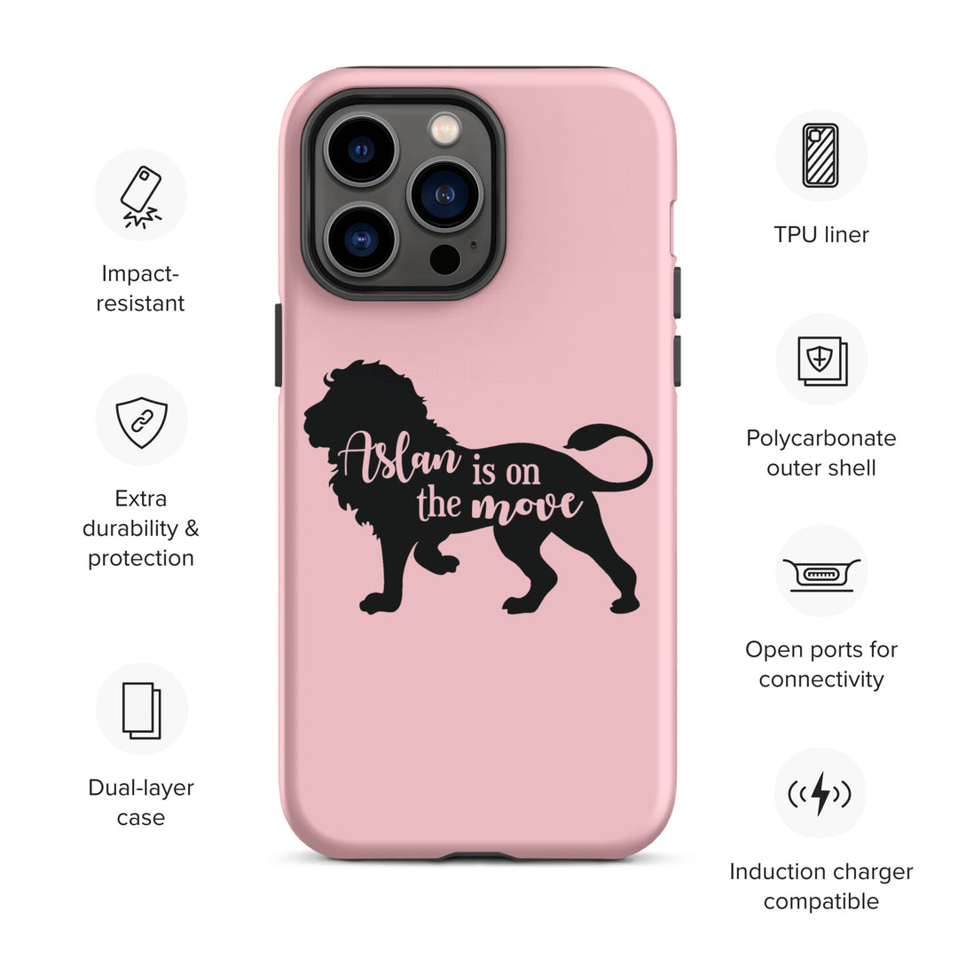 Christian Phone Case Aslan Is On Move Pink for iPhone® iPhone® Phone Cases   