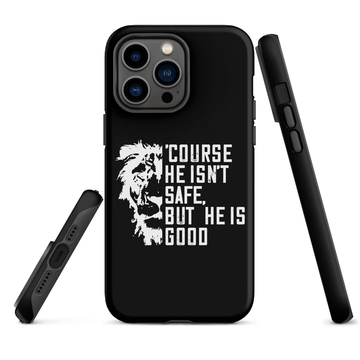 Christian Phone Case for iPhone® 'Course He Isn't Safe Black iPhone® Phone Cases   