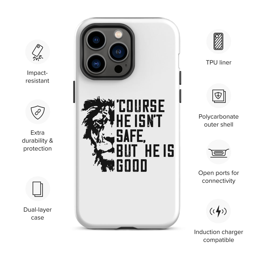 Christian Phone Case 'Course He Isn't Safe White for iPhone® iPhone® Phone Cases   