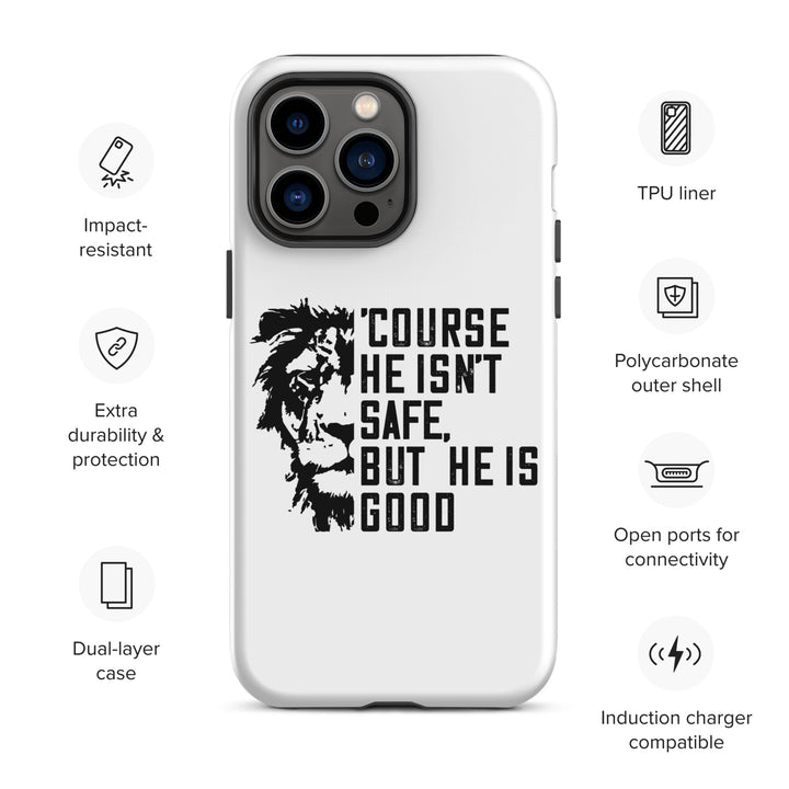 Christian Phone Case 'Course He Isn't Safe White for iPhone® iPhone® Phone Cases   