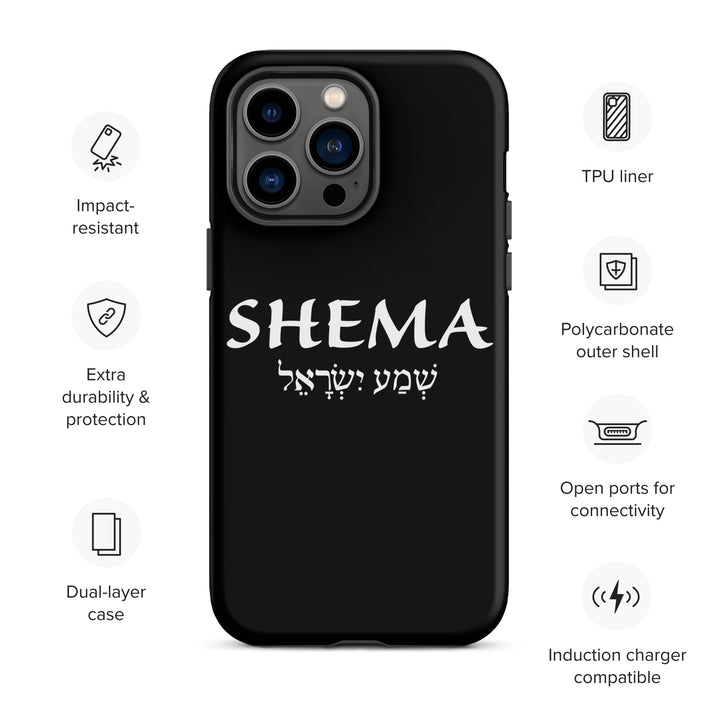 Christian Phone Case Shema Hebrew Black for iPhone® iPhone® Phone Cases   