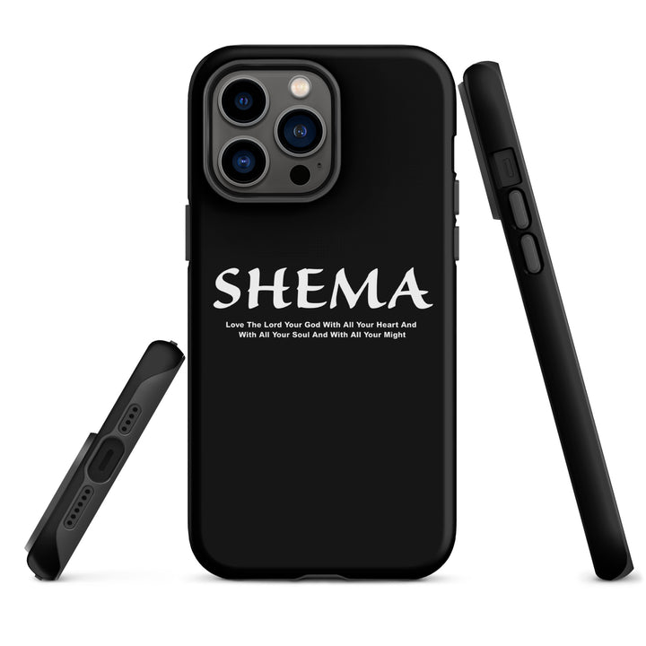 Christian Phone Case Shema Love The Lord Black  for iPhone® iPhone® Phone Cases   