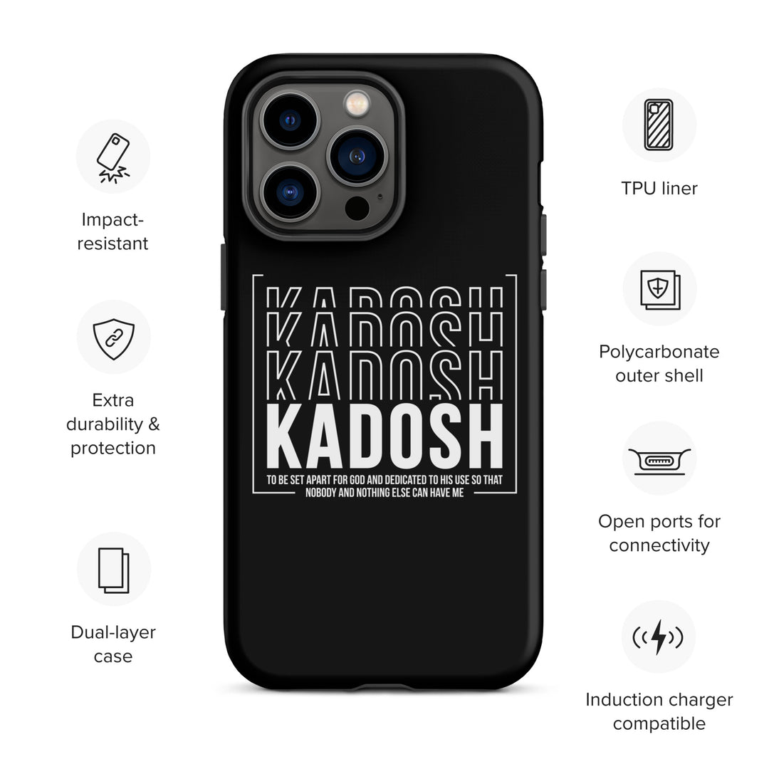 Christian Phone Case Kadosh Dedicated To His Use Black for iPhone® iPhone® Phone Cases   