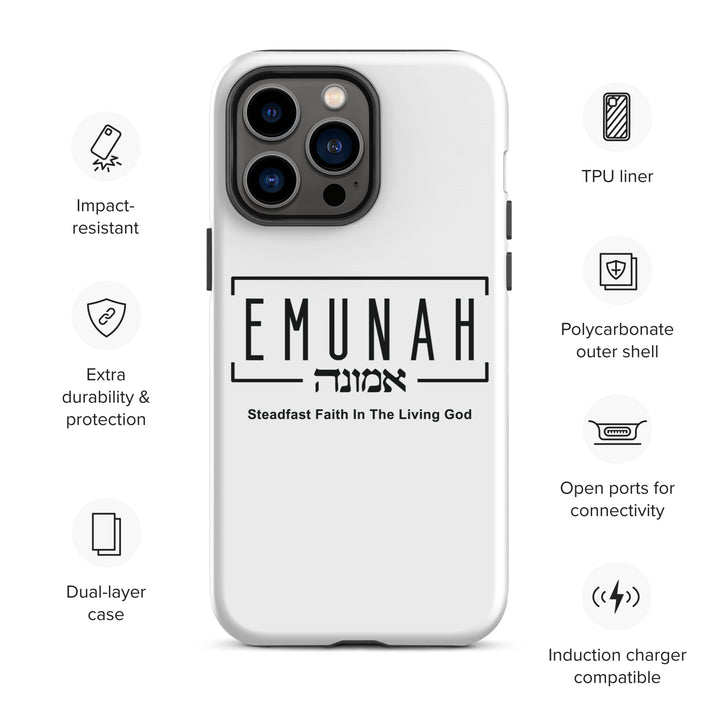 Christian Phone Case Emunah Steadfast Faith White for iPhone® iPhone® Phone Cases   