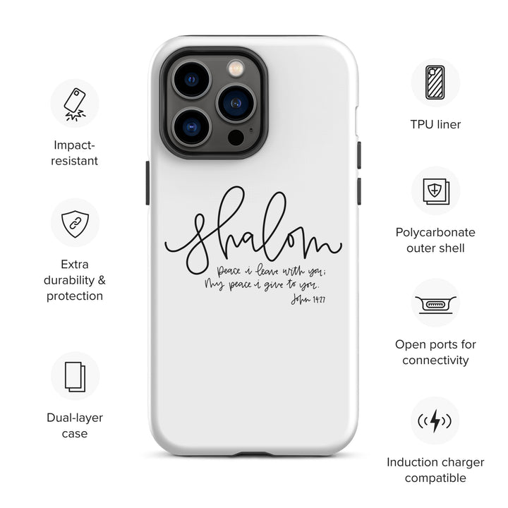 Christian Phone Case Shalom White for iPhone® iPhone® Phone Cases   