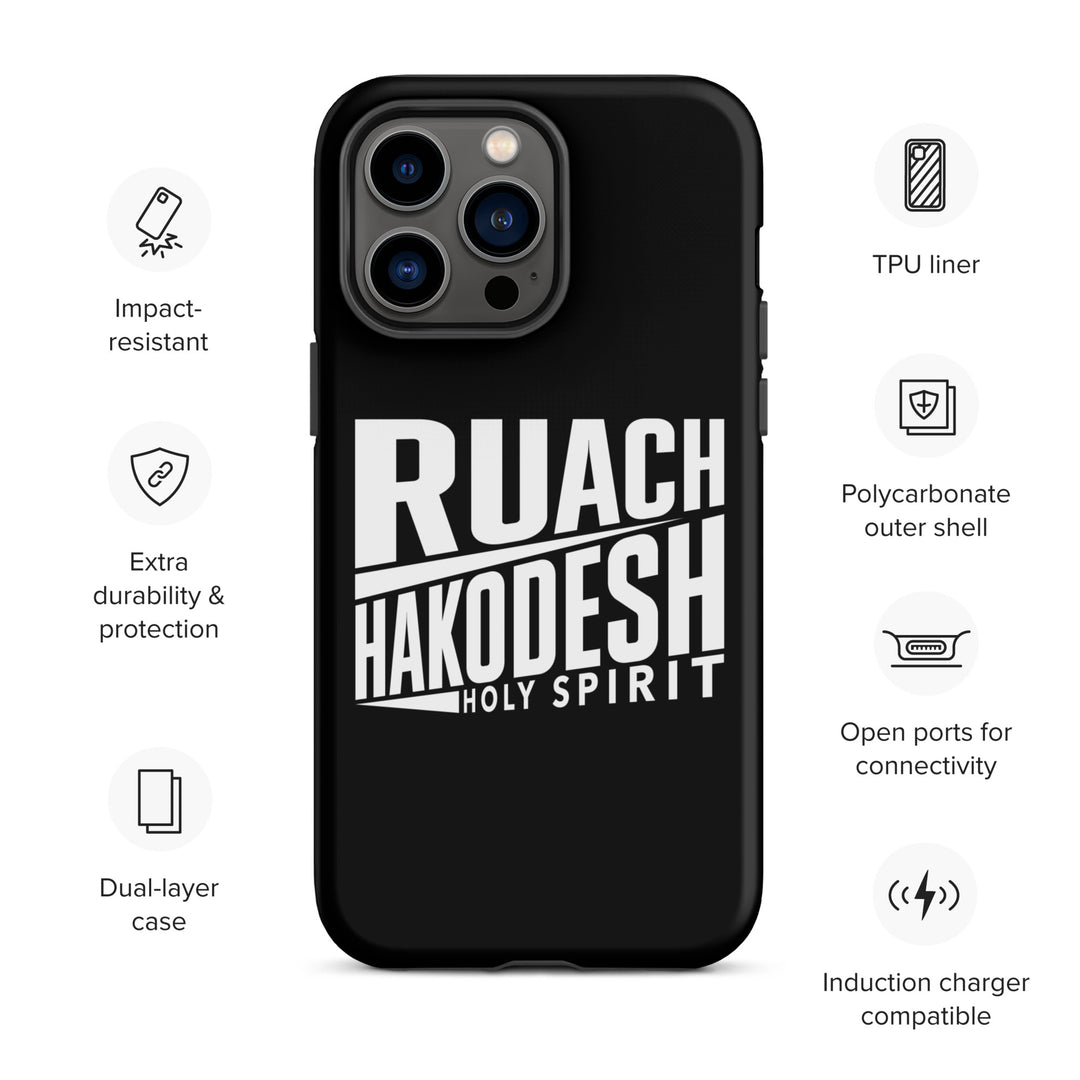 Christian Phone Case Ruach Hakodesh Holy Spirit Black for iPhone® iPhone® Phone Cases   