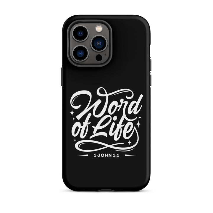 Christian Phone Case Word of Life Black for iPhone® iPhone® Phone Cases Matte iPhone 14 Pro Max 