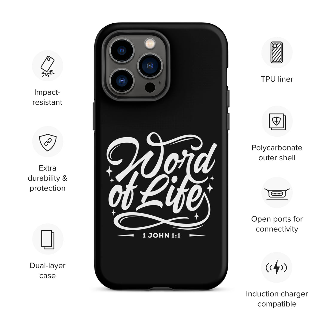 Christian Phone Case Word of Life Black for iPhone® iPhone® Phone Cases   