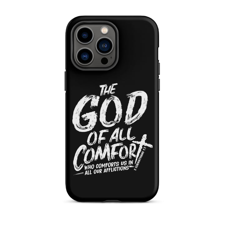 Christian Phone Case God of All Comfort Black for iPhone® iPhone® Phone Cases Matte iPhone 14 Pro Max 