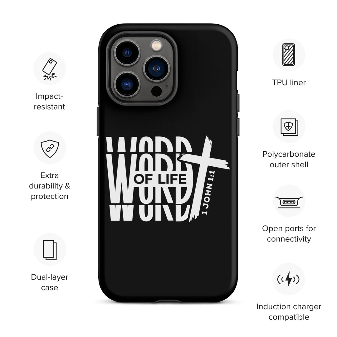 Christian Phone Case Word of Life Black for iPhone® iPhone® Phone Cases   