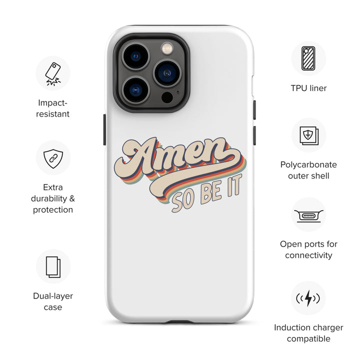 Christian Phone Case Amen So Be It White for iPhone® iPhone® Phone Cases   