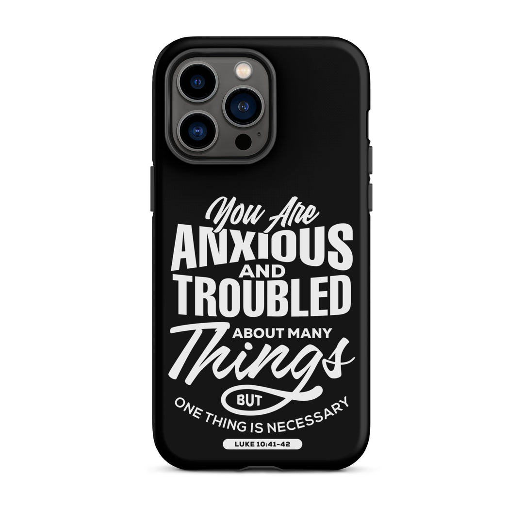 Christian Phone Case Anxious And Troubled Black for iPhone® iPhone® Phone Cases Matte iPhone 14 Pro Max 