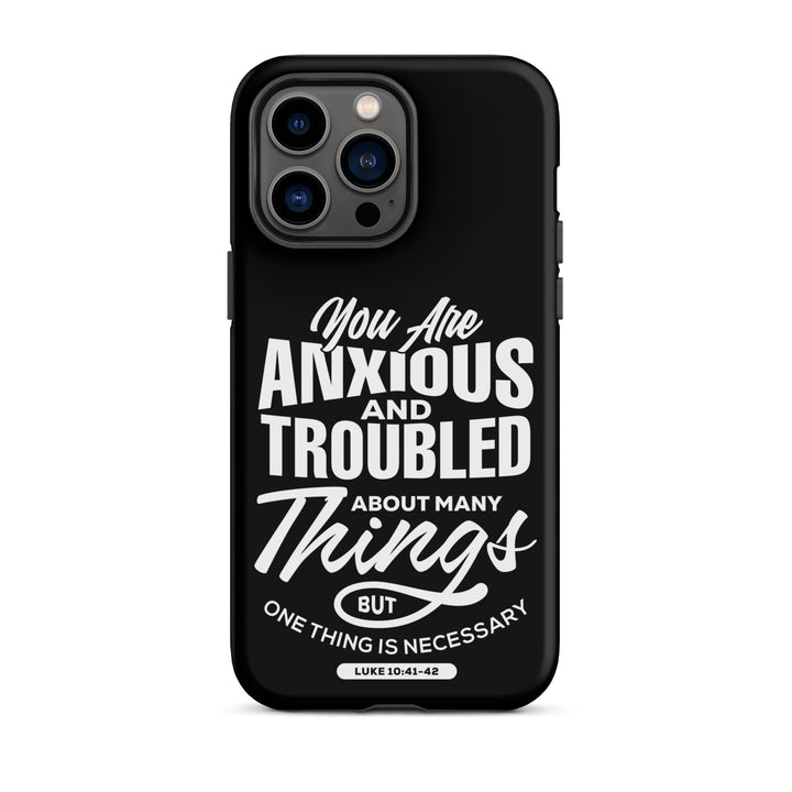 Christian Phone Case Anxious And Troubled Black for iPhone® iPhone® Phone Cases Matte iPhone 14 Pro Max 