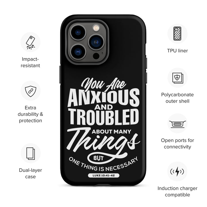 Christian Phone Case Anxious And Troubled Black for iPhone® iPhone® Phone Cases   