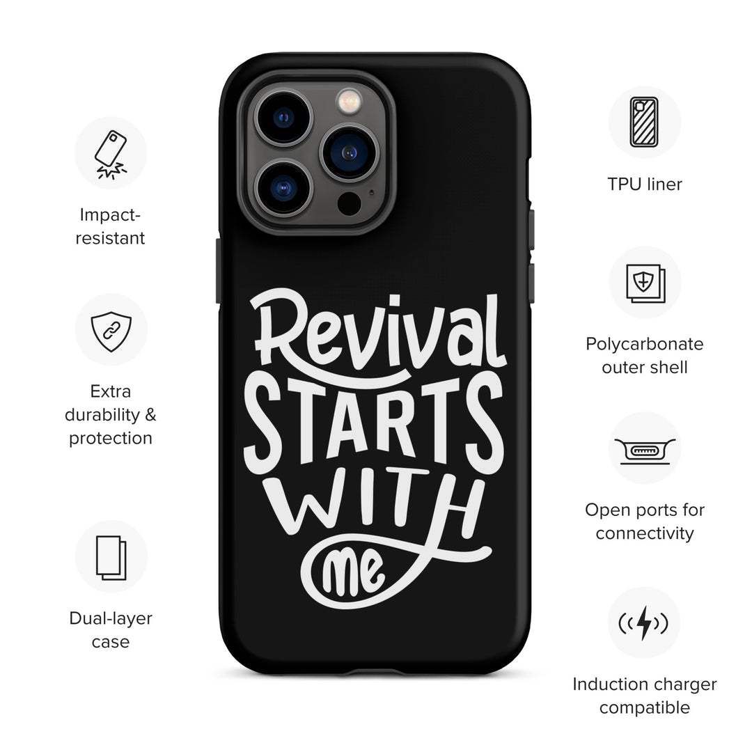 Christian Phone Case Revival Starts With Me Black for iPhone® iPhone® Phone Cases   