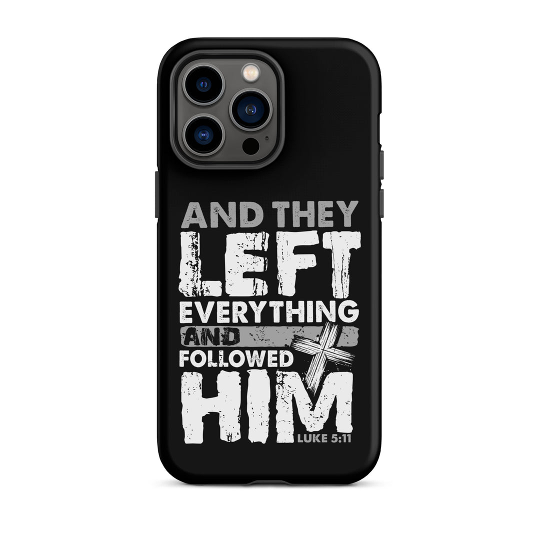 Christian Phone Case Left Everything Cross Black for iPhone® iPhone® Phone Cases Matte iPhone 14 Pro Max 