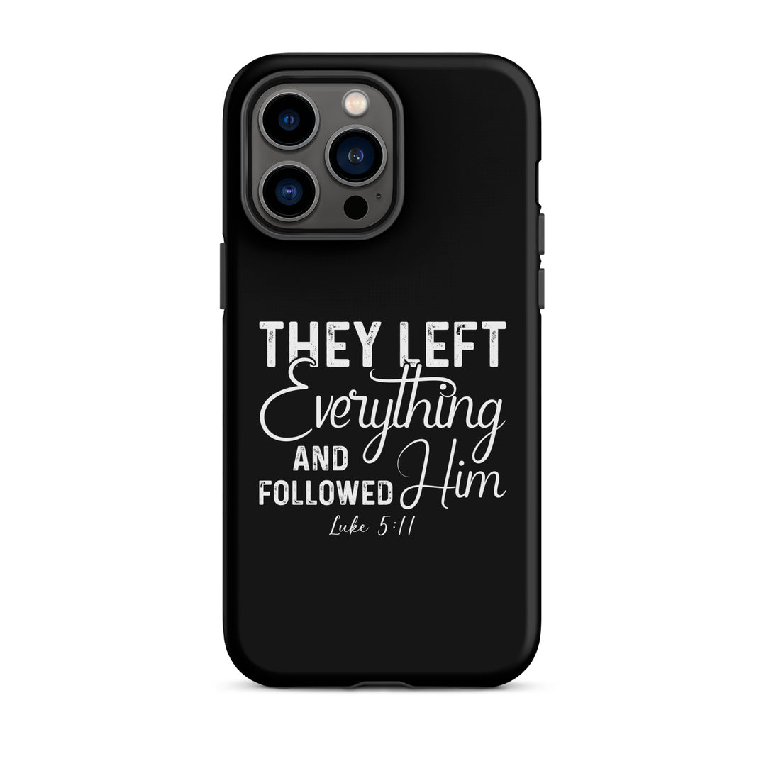 Christian Phone Case Left Everything Black for iPhone® iPhone® Phone Cases Matte iPhone 14 Pro Max 