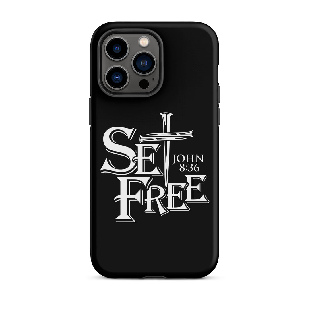 Christian Phone Case Set Free Black for iPhone® iPhone® Phone Cases Matte iPhone 14 Pro Max 