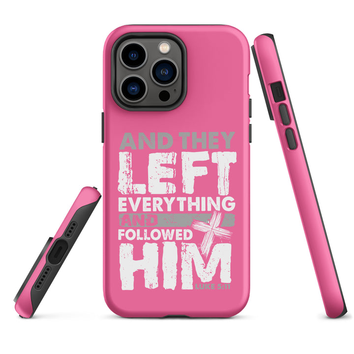 Christian Phone Case Left Everything Cross Pink for iPhone® iPhone® Phone Cases   