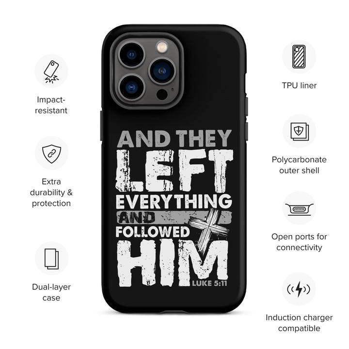 Christian Phone Case Left Everything Cross Black for iPhone® iPhone® Phone Cases   