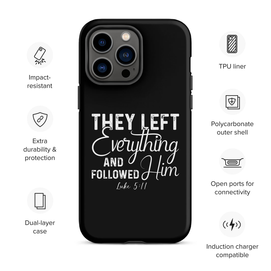 Christian Phone Case Left Everything Black for iPhone® iPhone® Phone Cases   