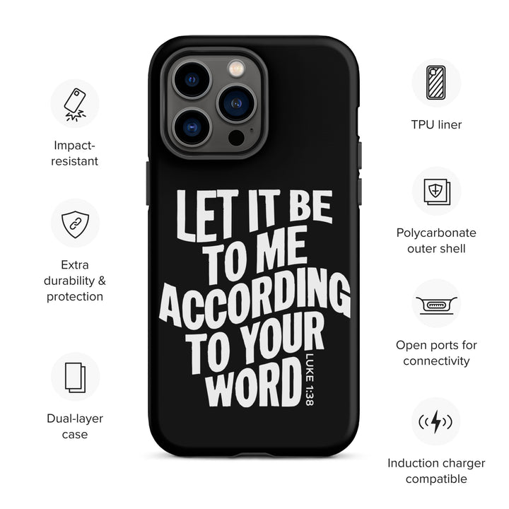 Christian Phone Case According To Your Word Black for iPhone® iPhone® Phone Cases   