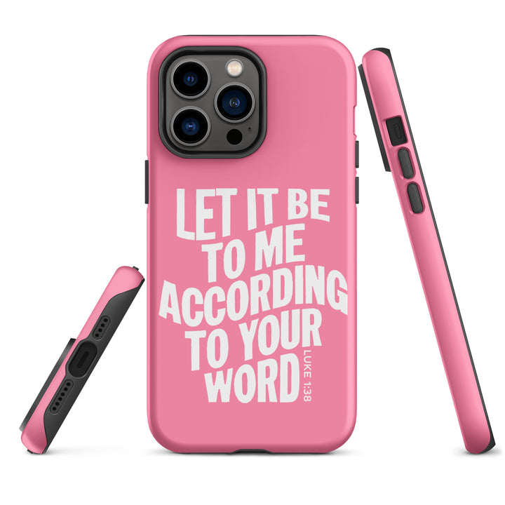 Christian Phone Case According To Your Word Pink  for iPhone® iPhone® Phone Cases   