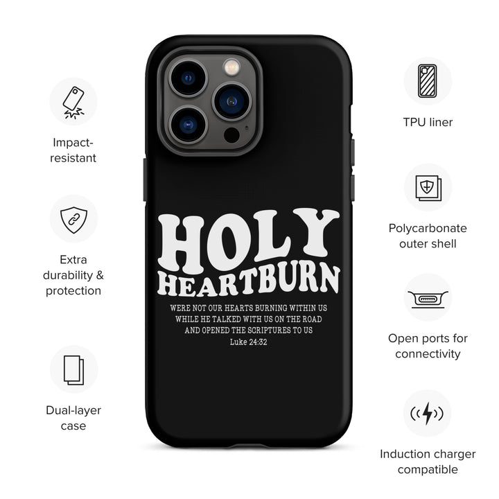 Christian Phone Case Holy Heartburn Black for iPhone® iPhone® Phone Cases   