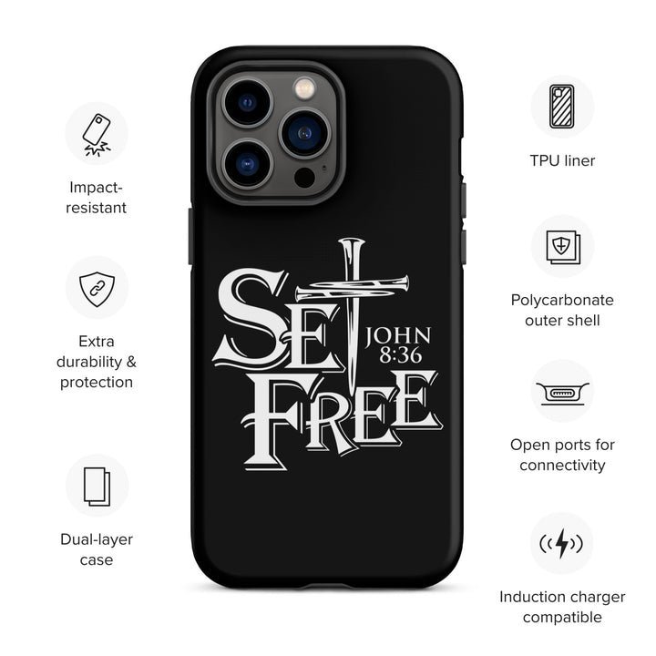 Christian Phone Case Set Free Black for iPhone® iPhone® Phone Cases   