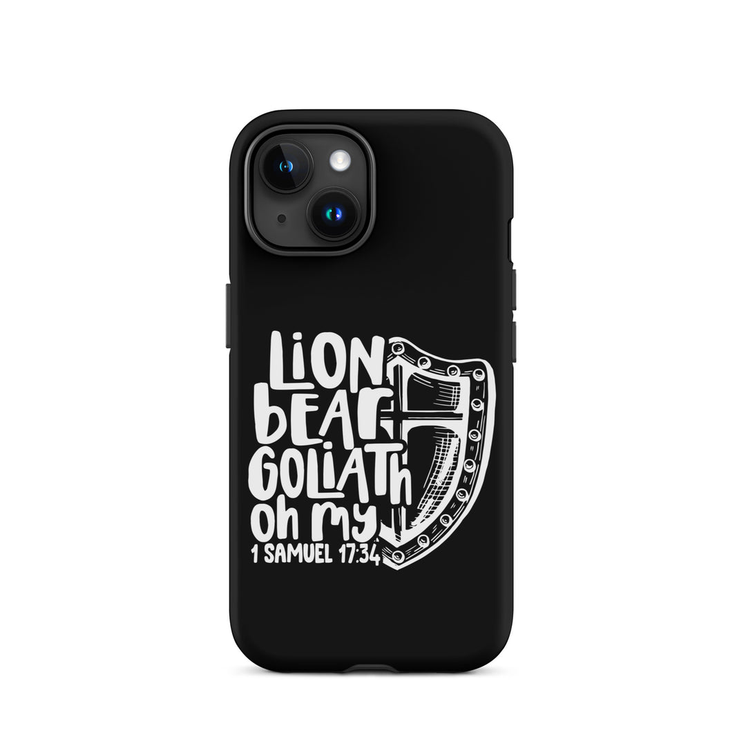 Christian Phone Case Lion Bear Goliath Oh My for iPhone® iPhone® Phone Cases Matte iPhone 15 