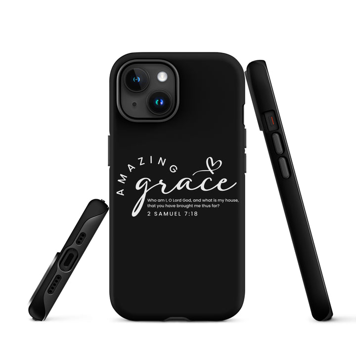 Christian Phone Case Amazing Grace Heart Black for iPhone® iPhone® Phone Cases   