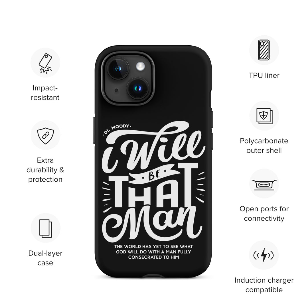 Christian Phone Case I Will Be That Man Black for iPhone® iPhone® Phone Cases   