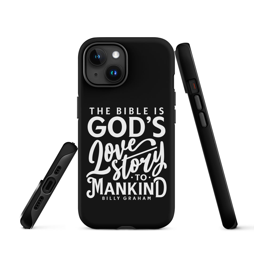 Christian Phone Case God's Love Story Black for iPhone® iPhone® Phone Cases   